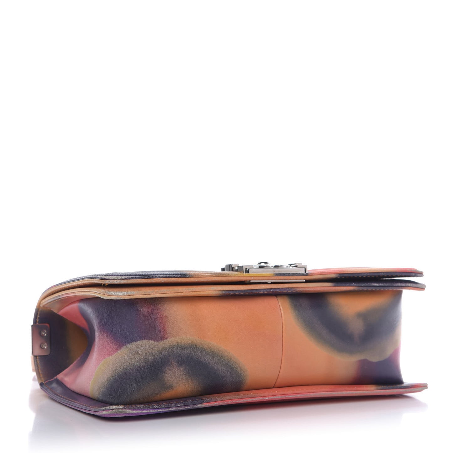 Printed Lambskin Quilted Medium Flower Power Boy Flap