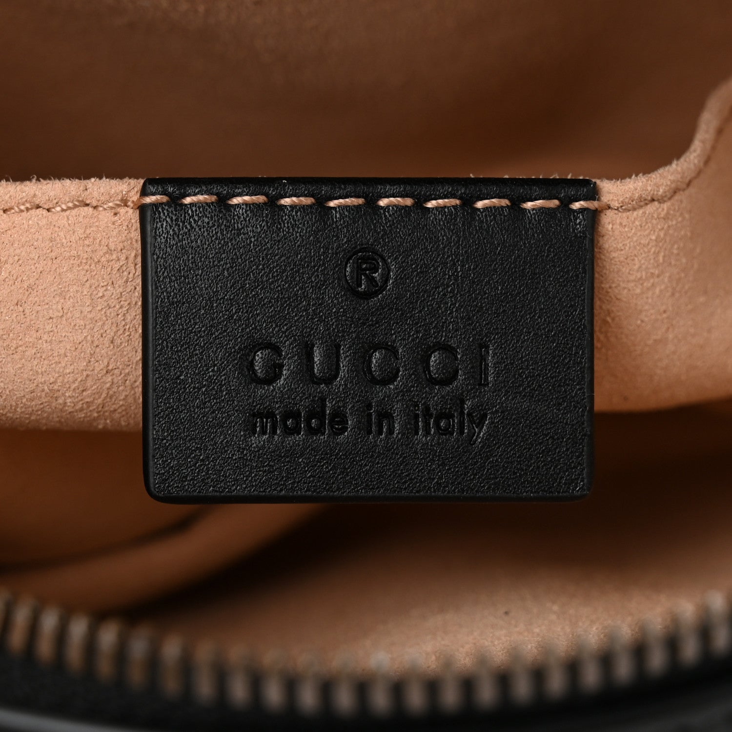 Gucci Calfskin Matelasse GG Marmont Belt Bag 85 34 Black 6 of 10