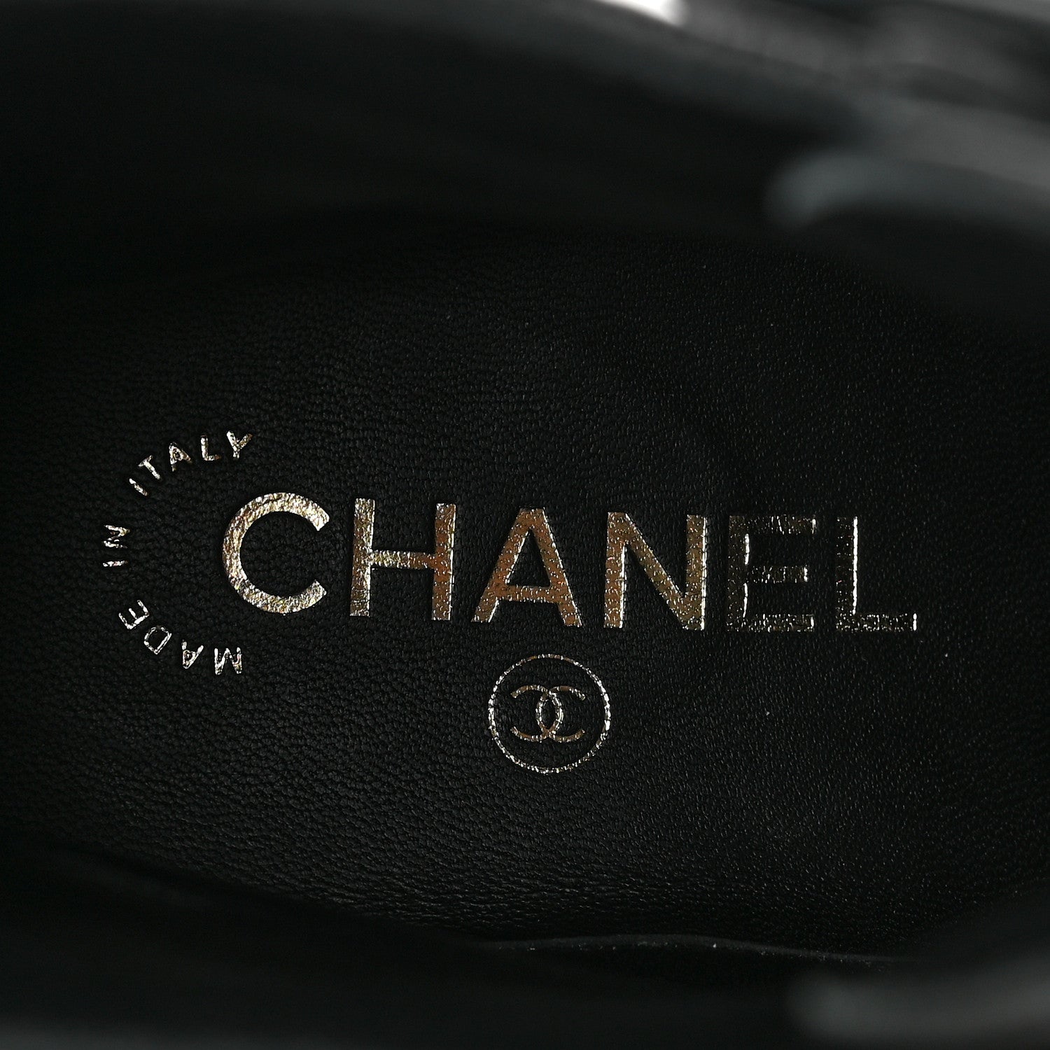 Chanel Shiny Goatskin Calfskin Quilted Lace Up Combat Boots 40 Black 6 of 7