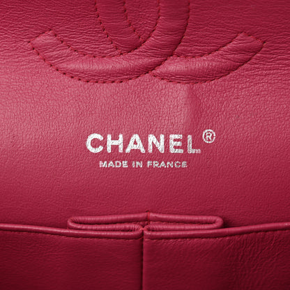 Chanel Patent Quilted Medium Double Flap Dark Pink 6 of 15