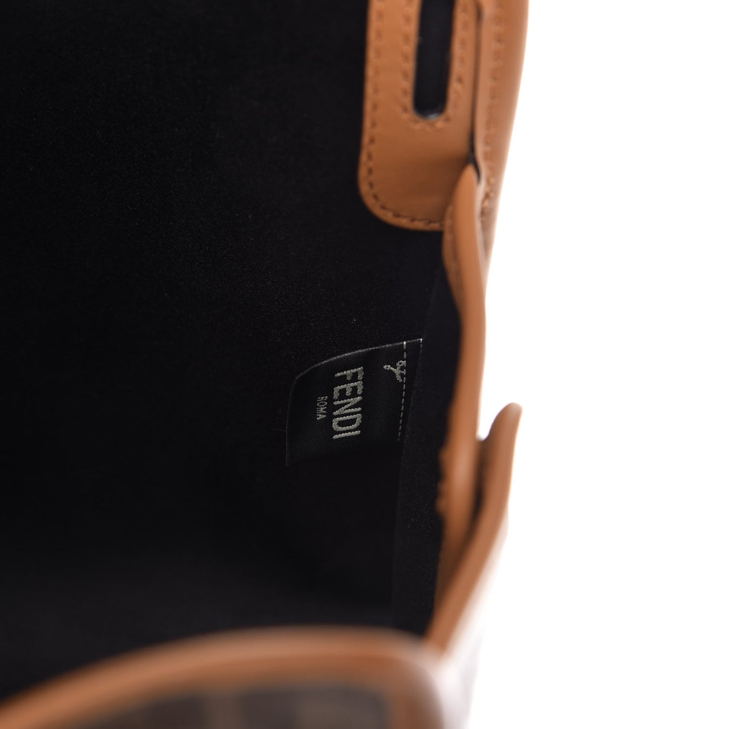 Glazed Fabric Vitello Century FF 1974 Stamp Patch Mini Peekaboo Defender Cover Mogano Panna Caramello