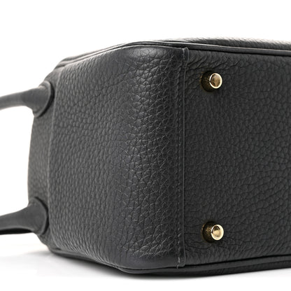 Hermes Taurillon Clemence Mini Lindy 20 Black 9 of 11