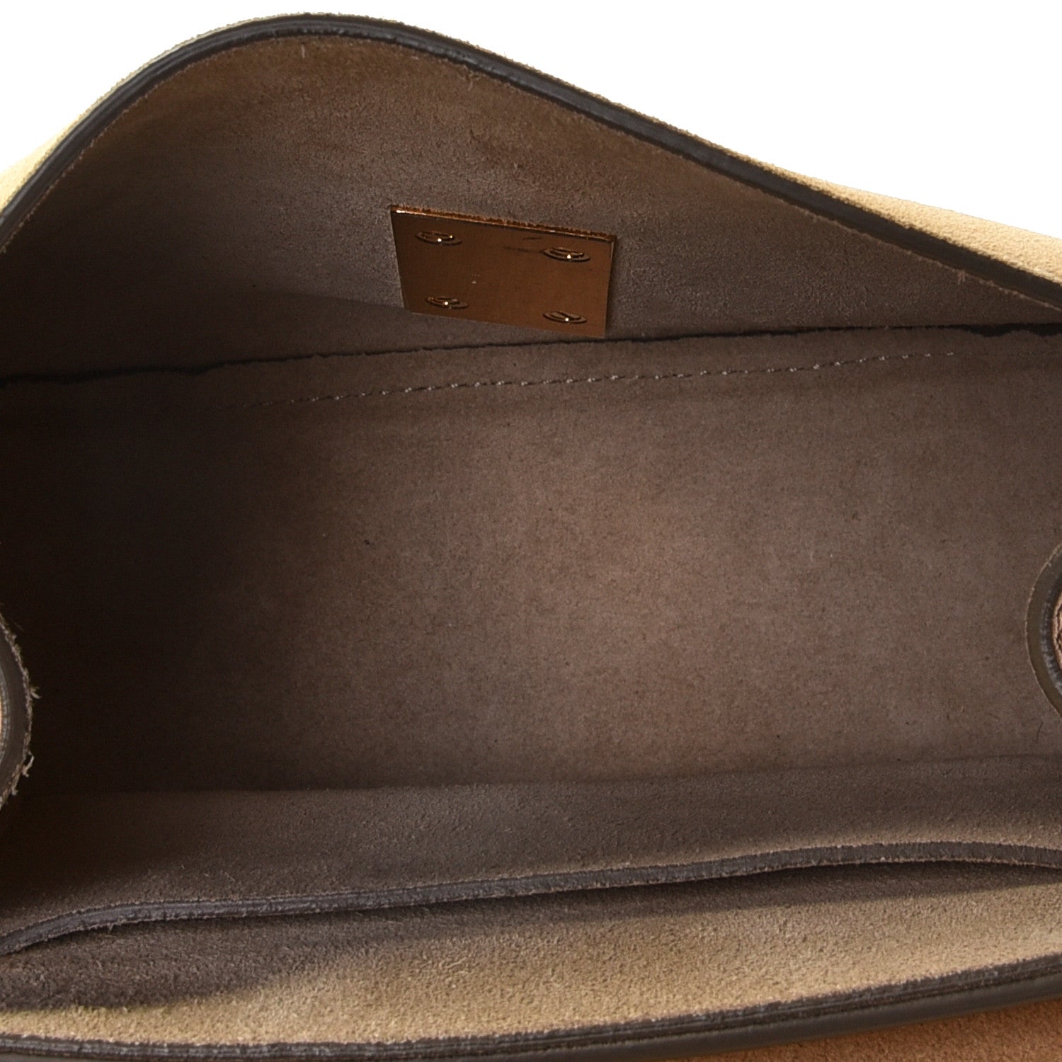 Chloe Suede Smooth Calfskin Drew Shoulder Bag Milky Coffee 5 of 10