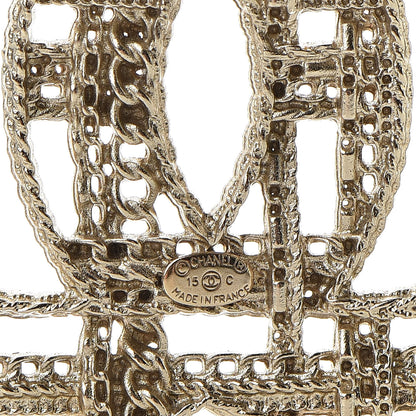 Chanel Chain CC Brooch Light Gold 4 of 5