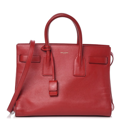 Saint Laurent Calfskin Small Sac De Jour Lipstick Red 1 of 14