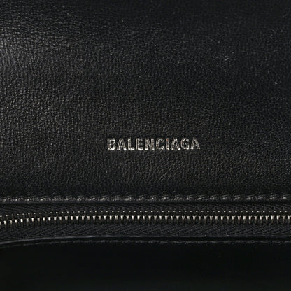 Balenciaga Washed Denim BB Monogram Small Hourglass Top Handle Bag Black 6 of 12