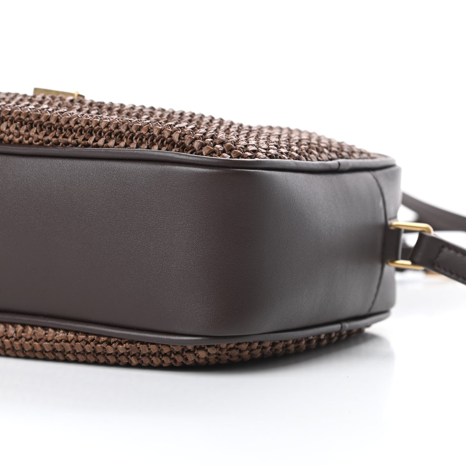 Saint Laurent Raffia Canvas Monogram Lou Camera Bag Dark Chocolate 10 of 10