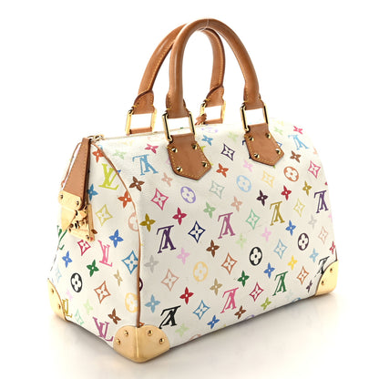 Louis Vuitton Monogram Multicolor Speedy 30 White 3 of 9