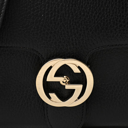 Gucci Dollar Calfskin Interlocking G Top Handle Shoulder Bag Black 8 of 11
