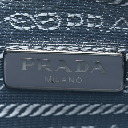 Prada Yarn Raffia Effect Crochet Embroidered Mini Re-Edition 1978 Shoulder Bag Celeste 6 of 10