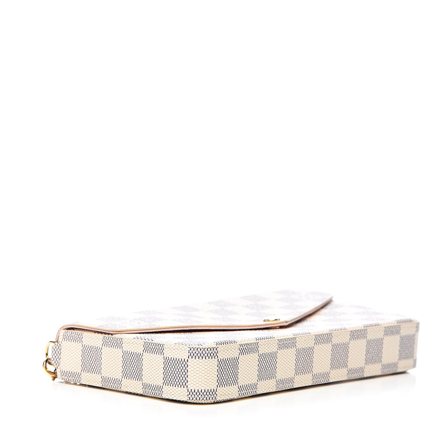 Louis Vuitton Damier Azur Pochette Felicie Chain Wallet Rose Ballerine 4 of 12