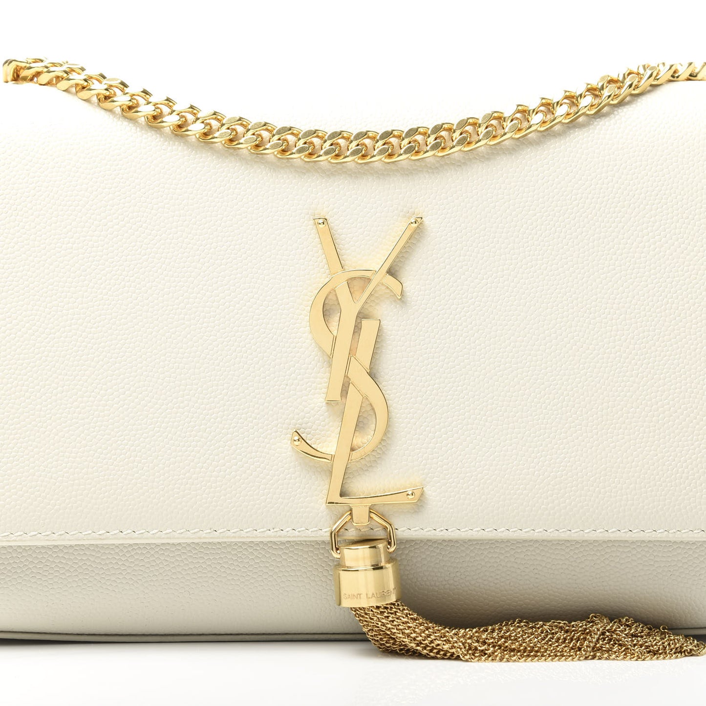Grain De Poudre Small Classic Monogram Kate Tassel Satchel Crema Soft