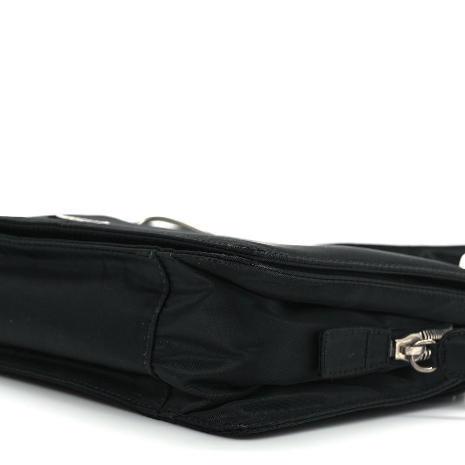 Prada Tessuto Nylon Flap Shoulder Bag Black 9 of 9