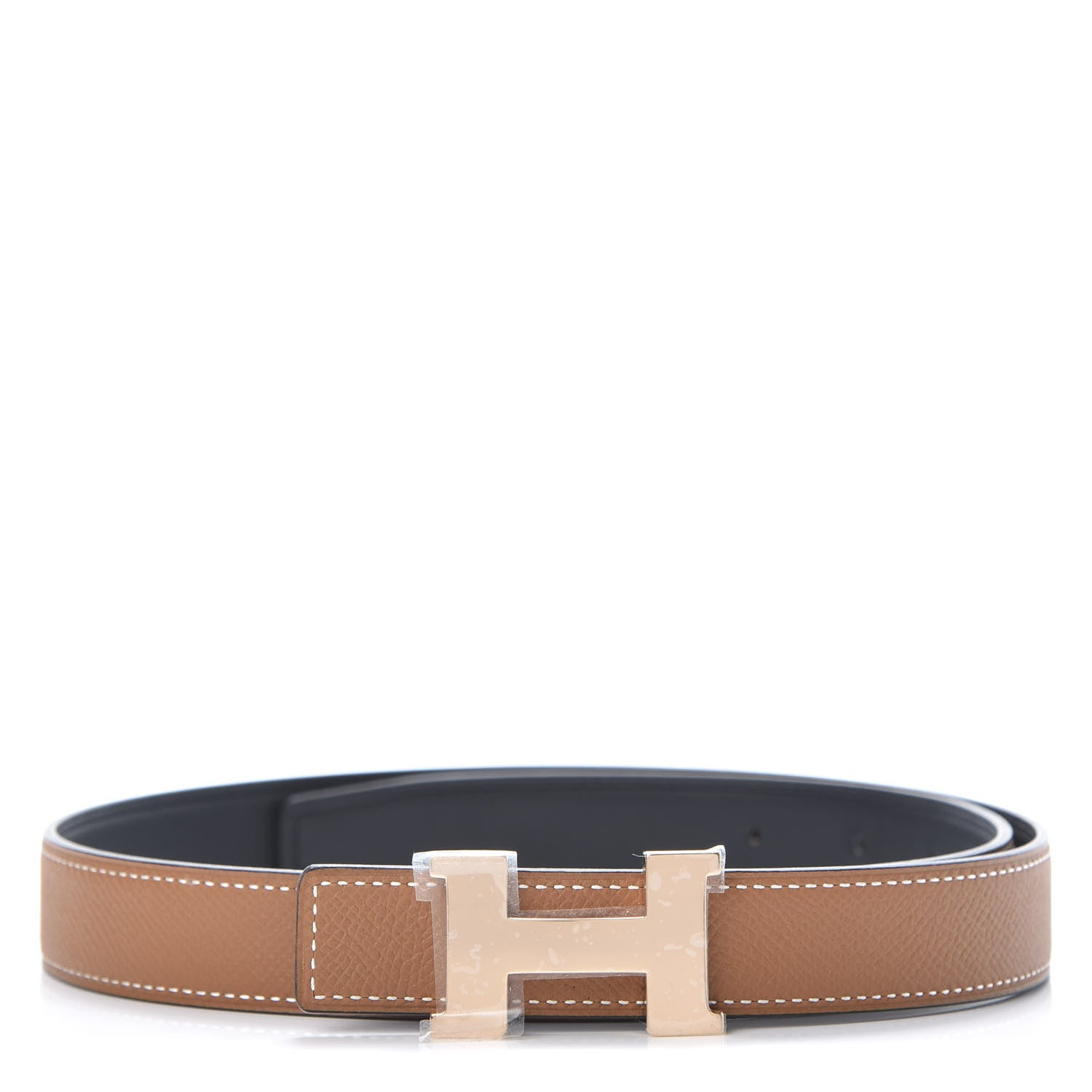 Hermes Swift Epsom 24mm Constance H Belt 75 Black Gold 1 of 6