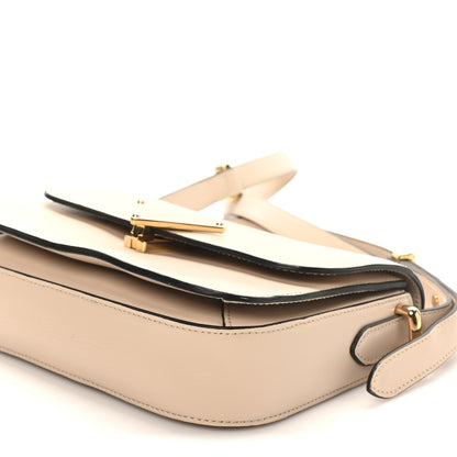 Prada Box Calfskin Triangle Embleme Flap Shoulder Bag Sabbia 9 of 9
