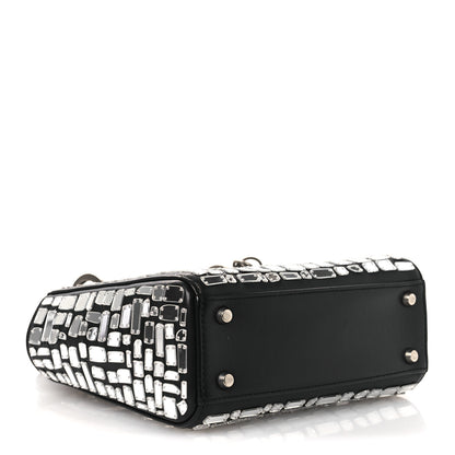 Christian Dior Smooth Calfskin Embroidered Mini Mosaic of Mirrors Lady Dior Black 4 of 12