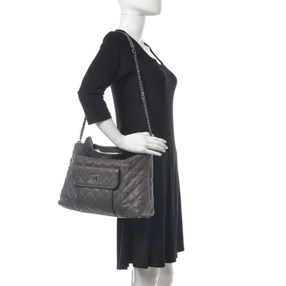 Chanel Caviar Quilted French Riviera Hobo Dark Grey 2 of 17
