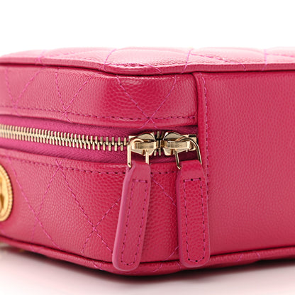 Chanel Caviar Quilted Twist Your Buttons Clutch With Chain Fuchsia 9 of 11