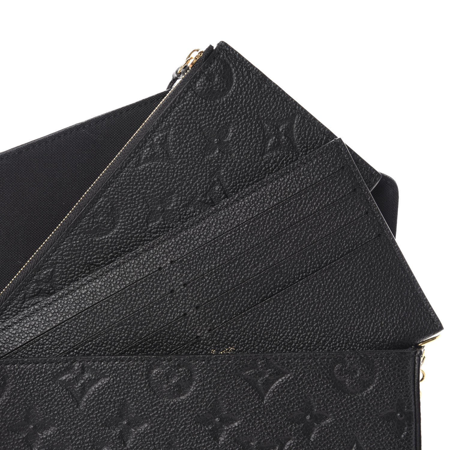 Louis Vuitton Empreinte Pochette Felicie Chain Wallet Black 8 of 12