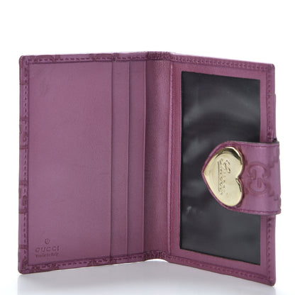 Gucci Metallic Soft Guccissima Heart Travel Wallet Fresia Rose 4 of 9