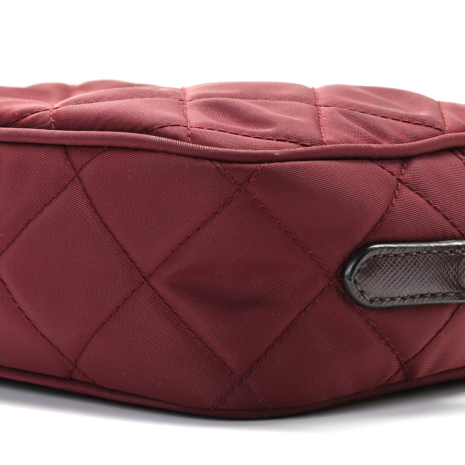 Prada Nylon Tessuto Impuntu Quilted Crossbody Bag Granato 7 of 7