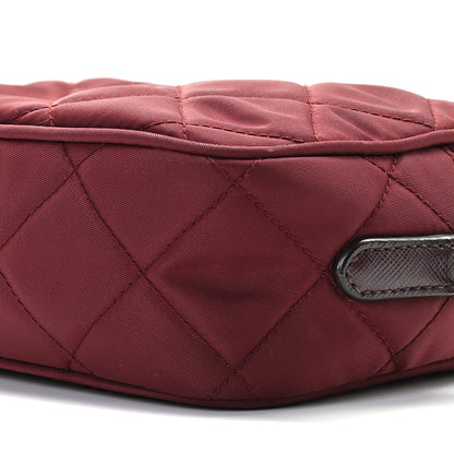Prada Nylon Tessuto Impuntu Quilted Crossbody Bag Granato 7 of 7