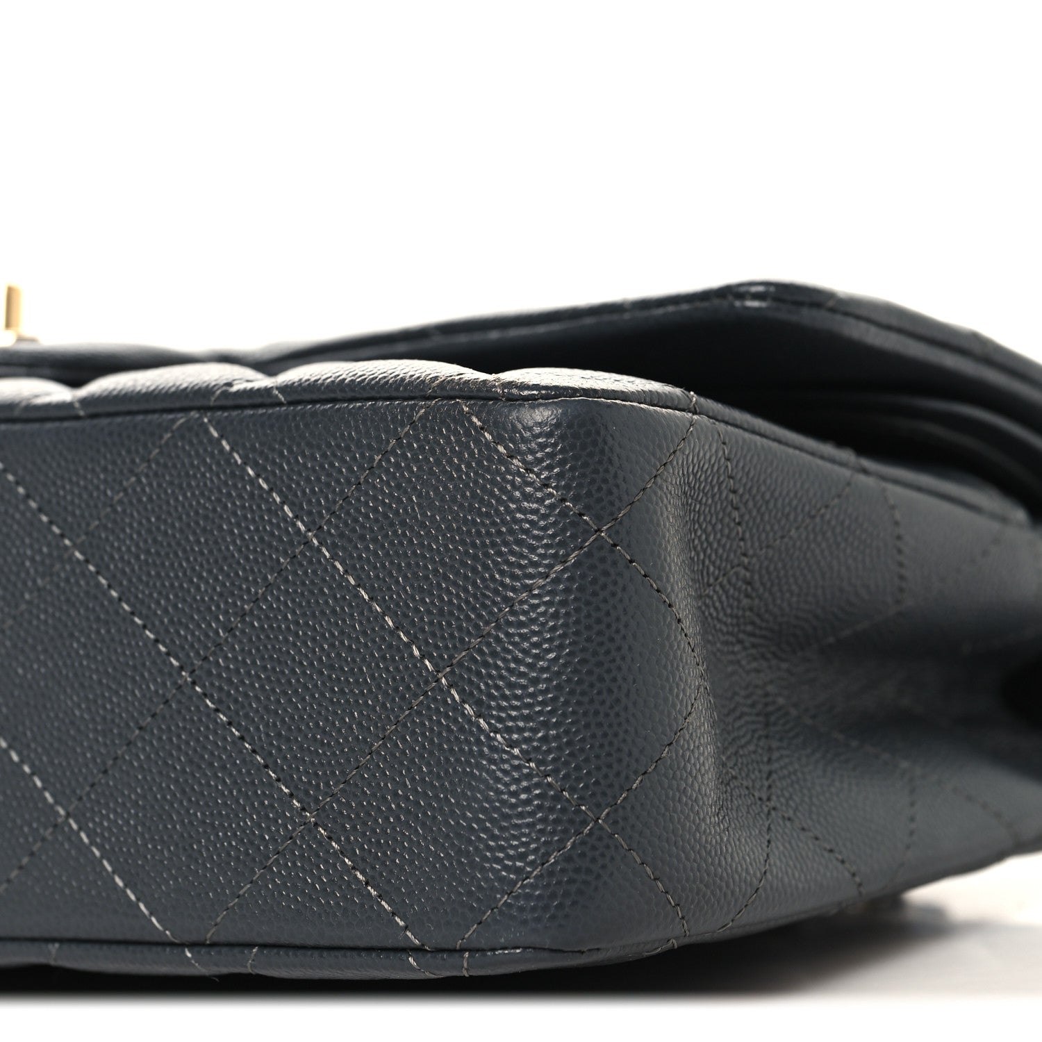 Chanel Caviar Quilted Medium Double Flap Dark Grey 10 of 10