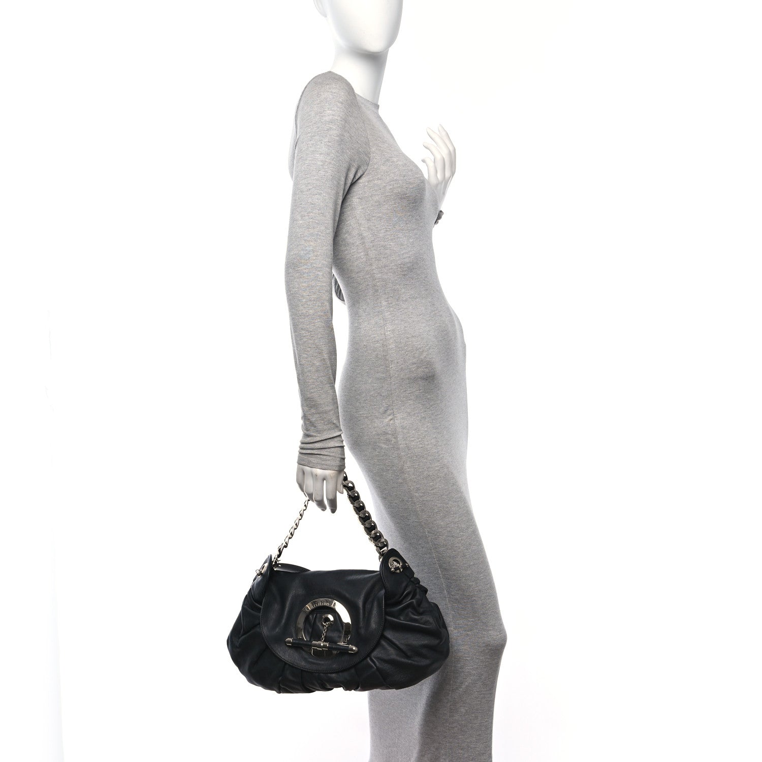 Christian Dior Lambskin Jazzclub Shoulder Bag Black 2 of 10