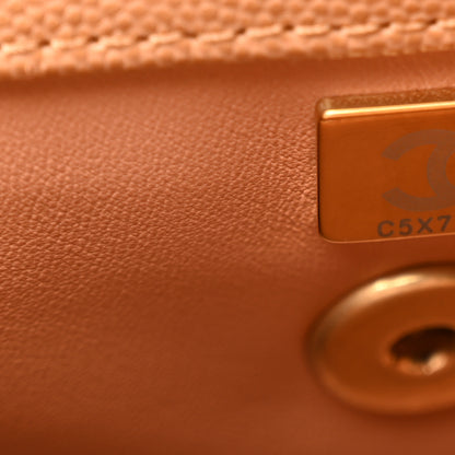 Chanel Caviar Quilted Mini Coco Chain Handle Flap Dark Beige 7 of 14