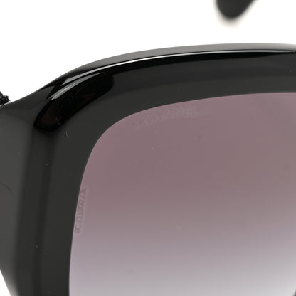 Chanel Acetate Tweed Square Sunglasses 5512 Black 7 of 8