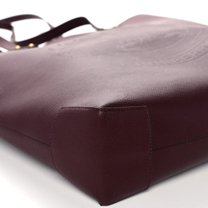 Burberry Calfskin Crest Embossed Large Tote Burgundy 5 of 13