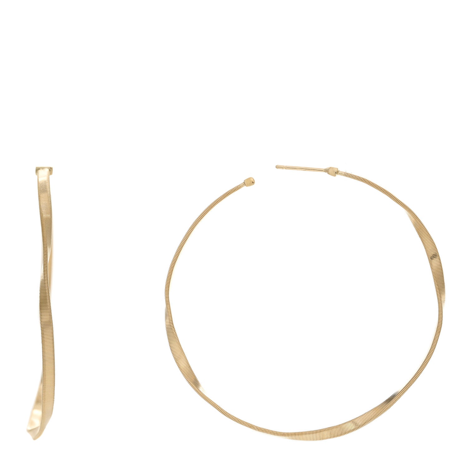 Marco Bicego 18K Yellow Gold Marrakech Oval Hoop Earrings 1 of 5