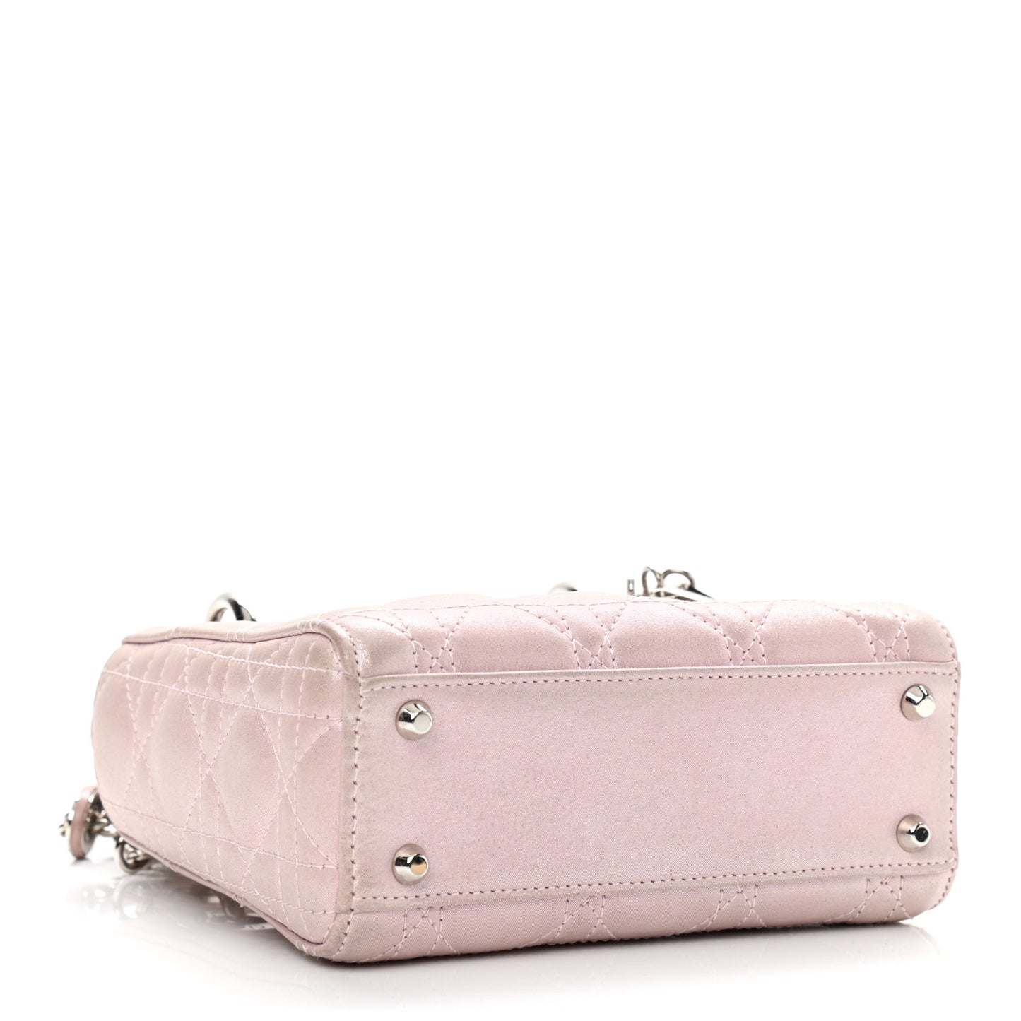 Metallic Lambskin Cannage Mini Lady Dior Lotus