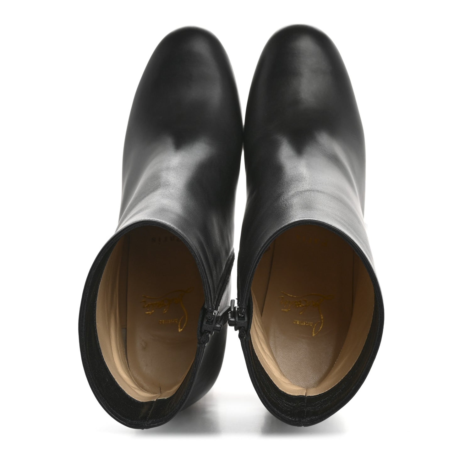 Smooth Calfskin Suzi Folk 85 Ankle Boots 37 Black