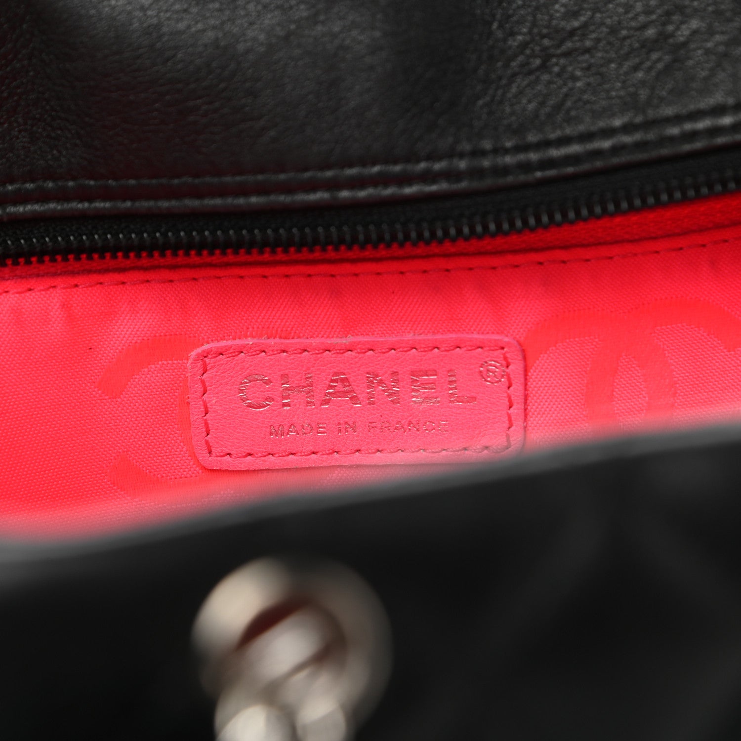 Chanel Calfskin Quilted Large Cambon Bowler Black White 6 of 11