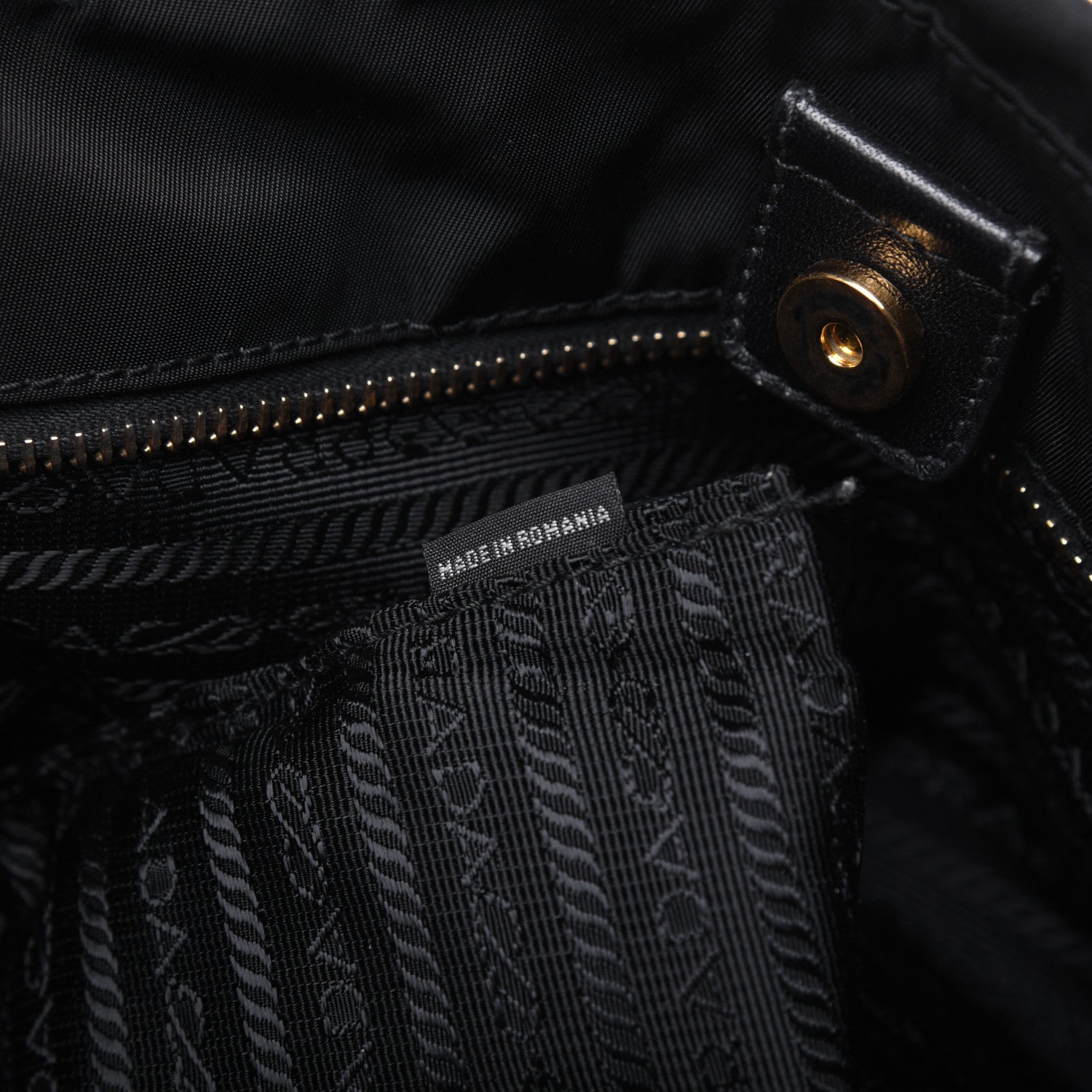 Prada Tessuto Nylon Soft Calf Tote Black 13 of 53