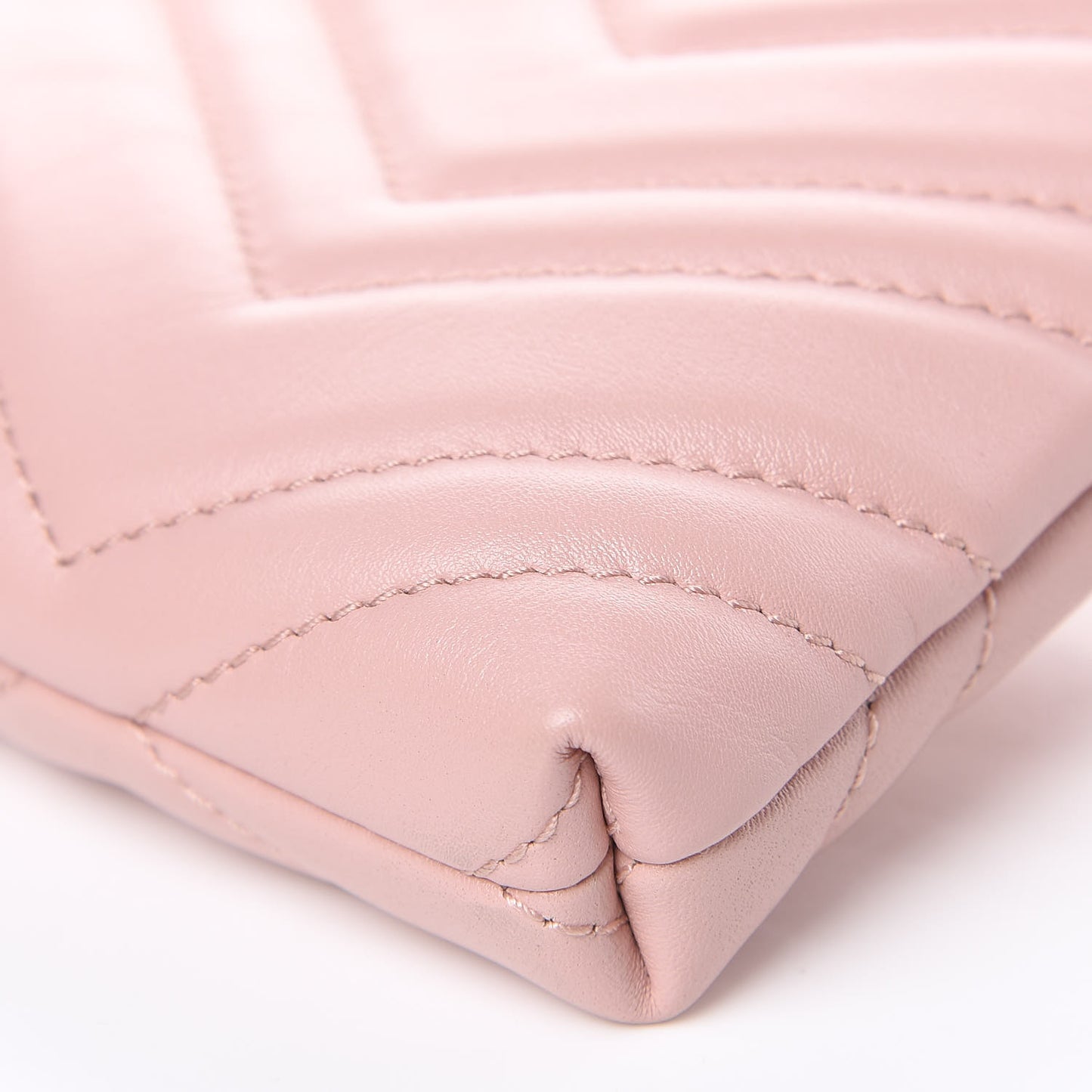 Calfskin Matelasse Mini GG Marmont Chain Bag Perfect Pink