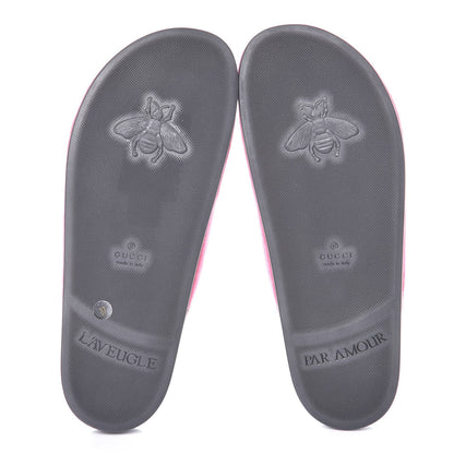 Gucci Softy Velvet Malaga Kid Womens Horsebit River Slippers 37 Light Raspberry Rose 5 of 10