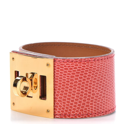 Hermes Lizard Kelly Dog Cuff Bougainvillea 1 of 7