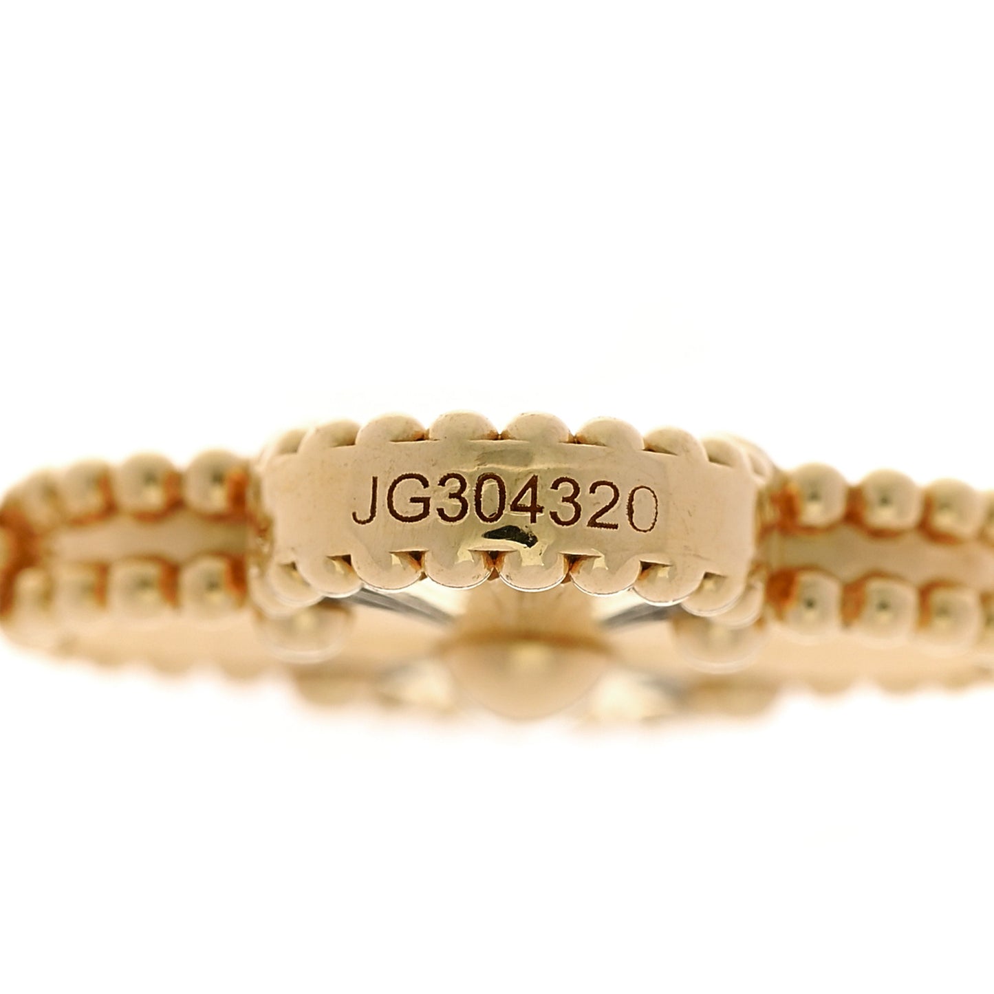 18K Yellow Gold 5 Motifs Guilloche Vintage Alhambra Bracelet