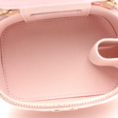 Chanel Lambskin Quilted Top Handle Mini Vanity Case With Chain Light Pink 5 of 11
