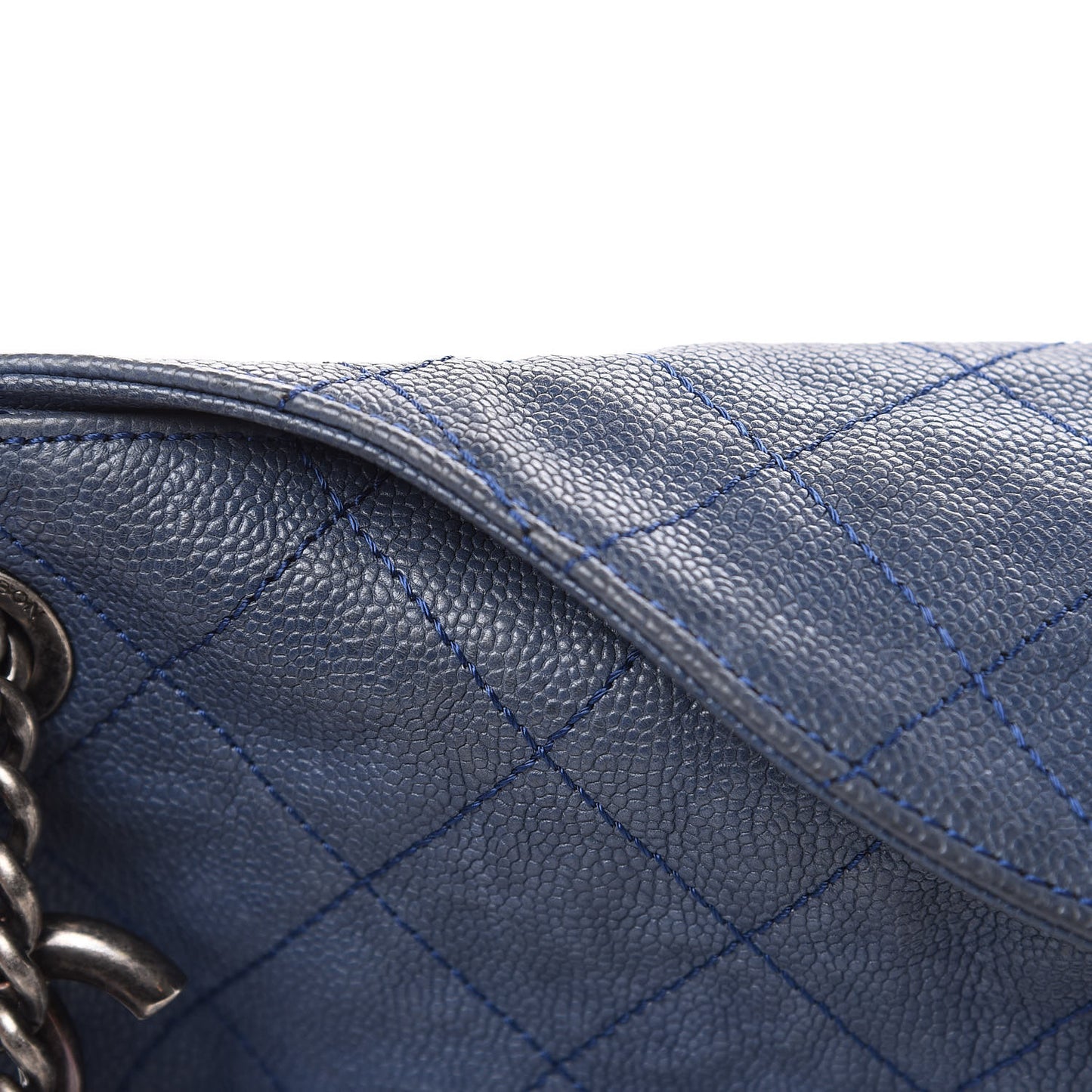 Caviar Quilted Simply CC Hobo Blue