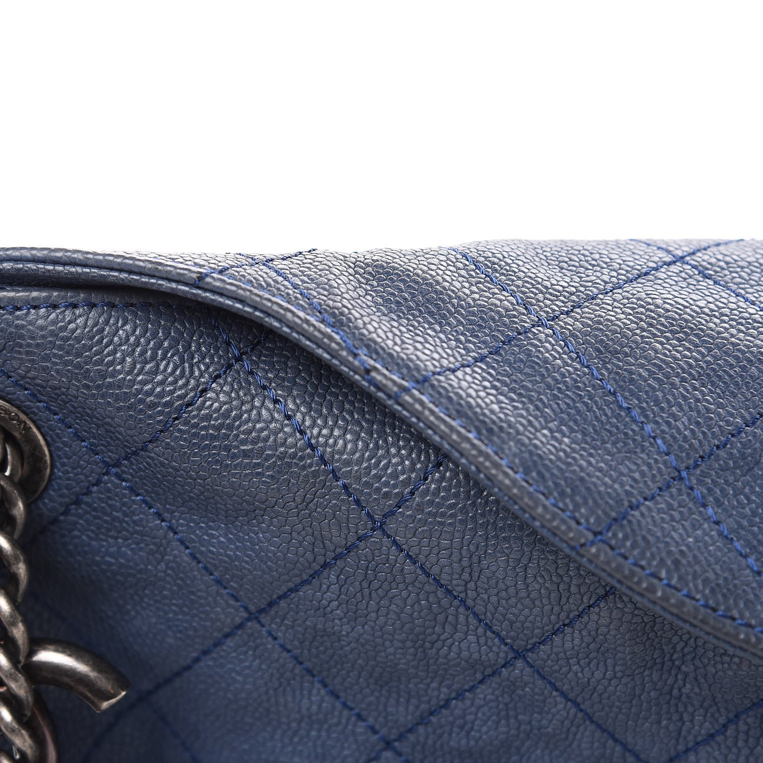 Chanel Caviar Quilted Simply CC Hobo Blue 16 of 18