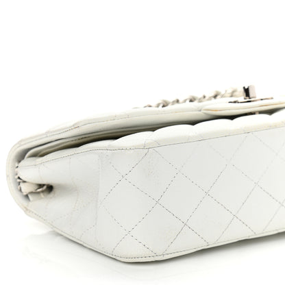Chanel Caviar Quilted Medium Double Flap White 9 of 13