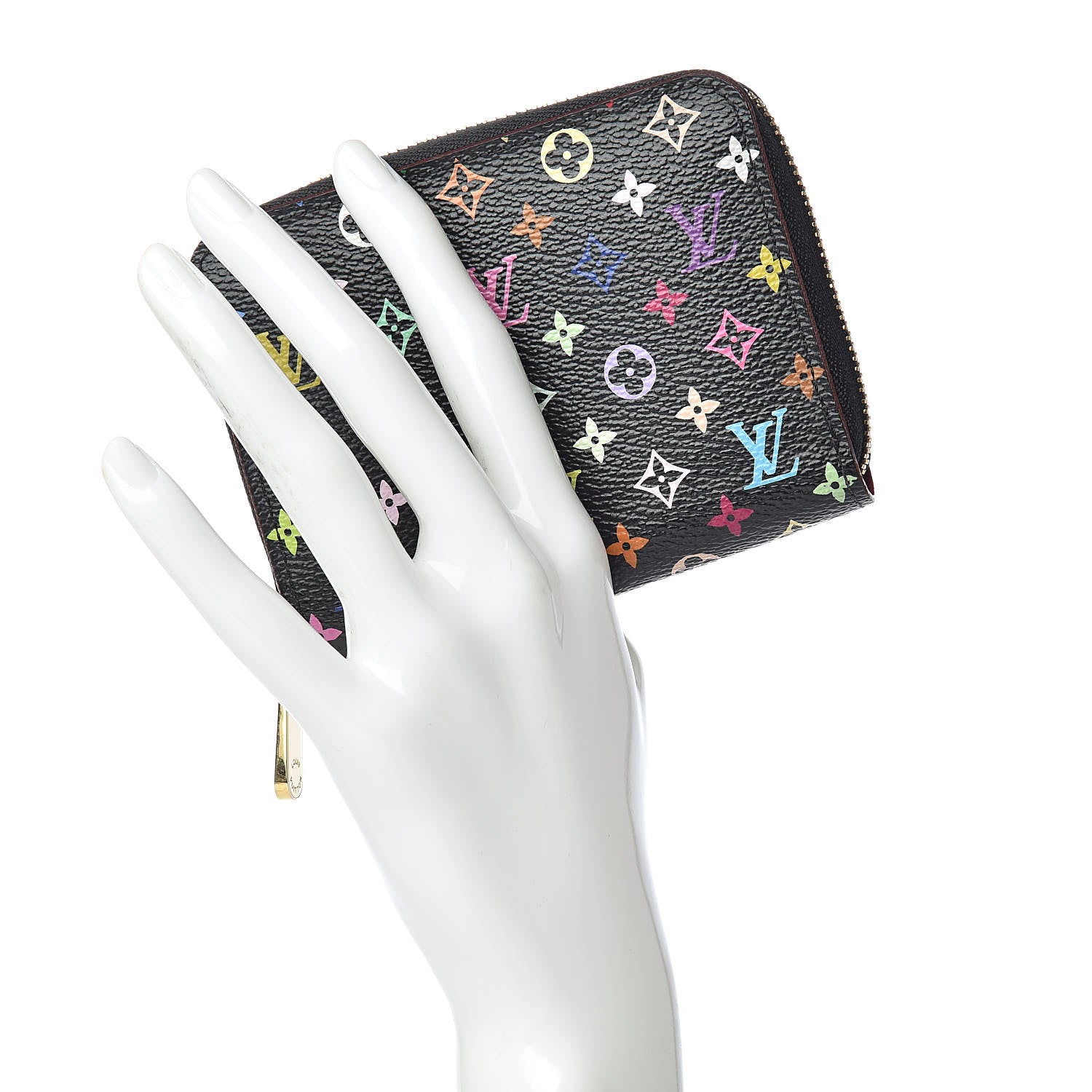 Louis Vuitton Monogram Multicolor Zippy Coin Purse Black Grenade 2 of 8