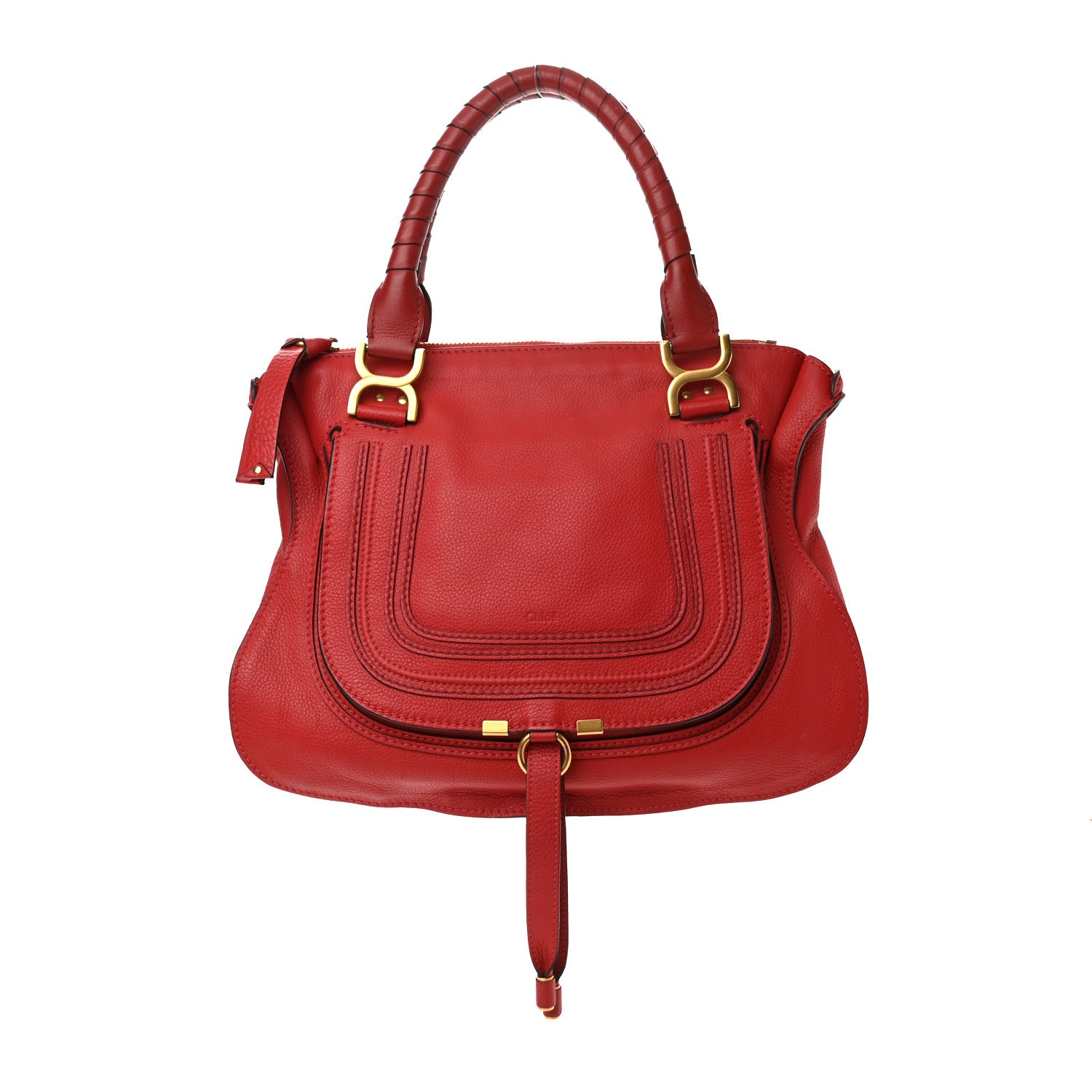 Chloe Calfskin Medium Marcie Satchel Red 1 of 10