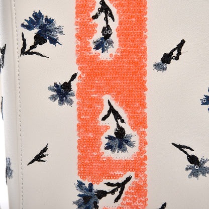 Christian Dior Lambskin Embroidered Sequin Medium Flower Lady Dior Off White 10 of 13
