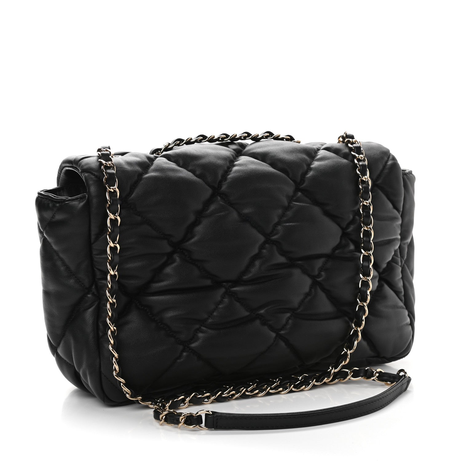 Chanel Calfskin Quilted Large Bubbly Flap Black 3 of 9