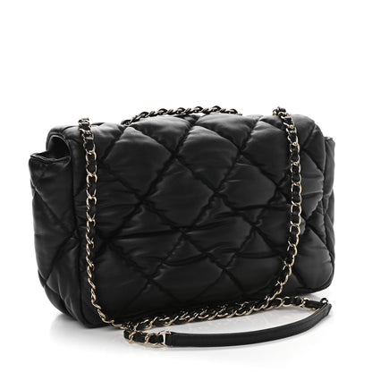 Chanel Calfskin Quilted Large Bubbly Flap Black 3 of 9