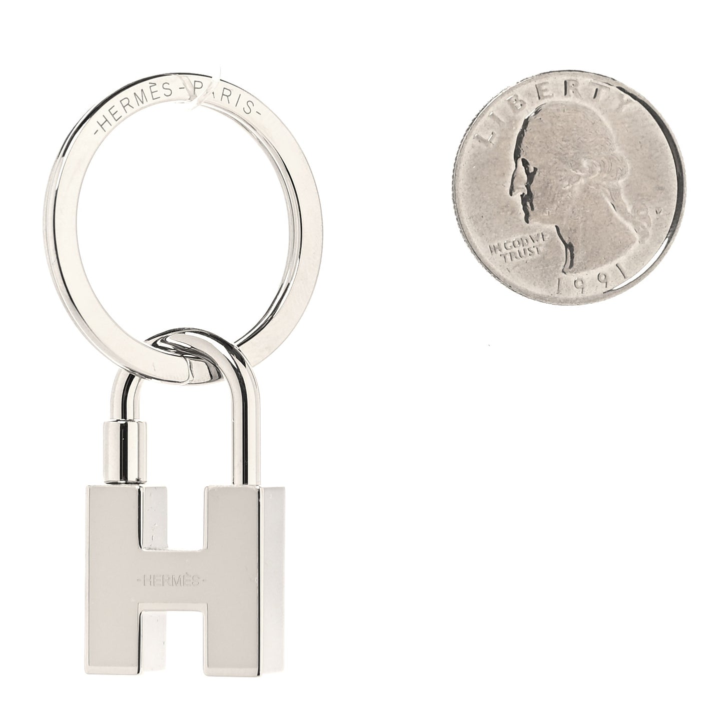 Lacquered Palladium Cadenas Quizz Rainbow Key Ring Multicolor